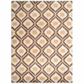 Glitzy Rugs 8 ft. x 11 ft. Hand Tufted Geometric Wool Area Rug, Beige & Brown UBSK00724T0104A16